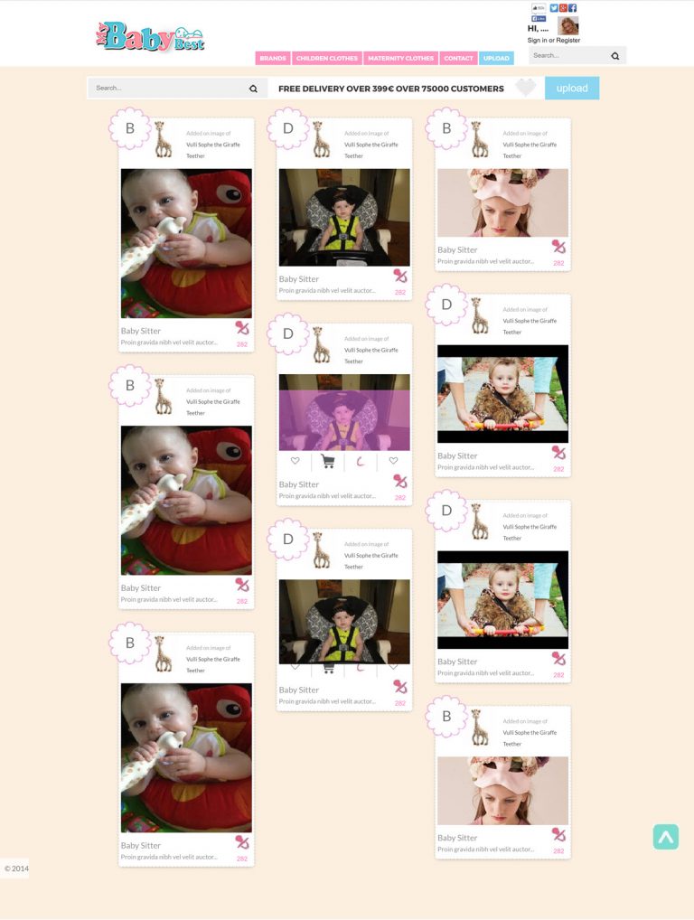 HTML Grid Effect Shopping Template