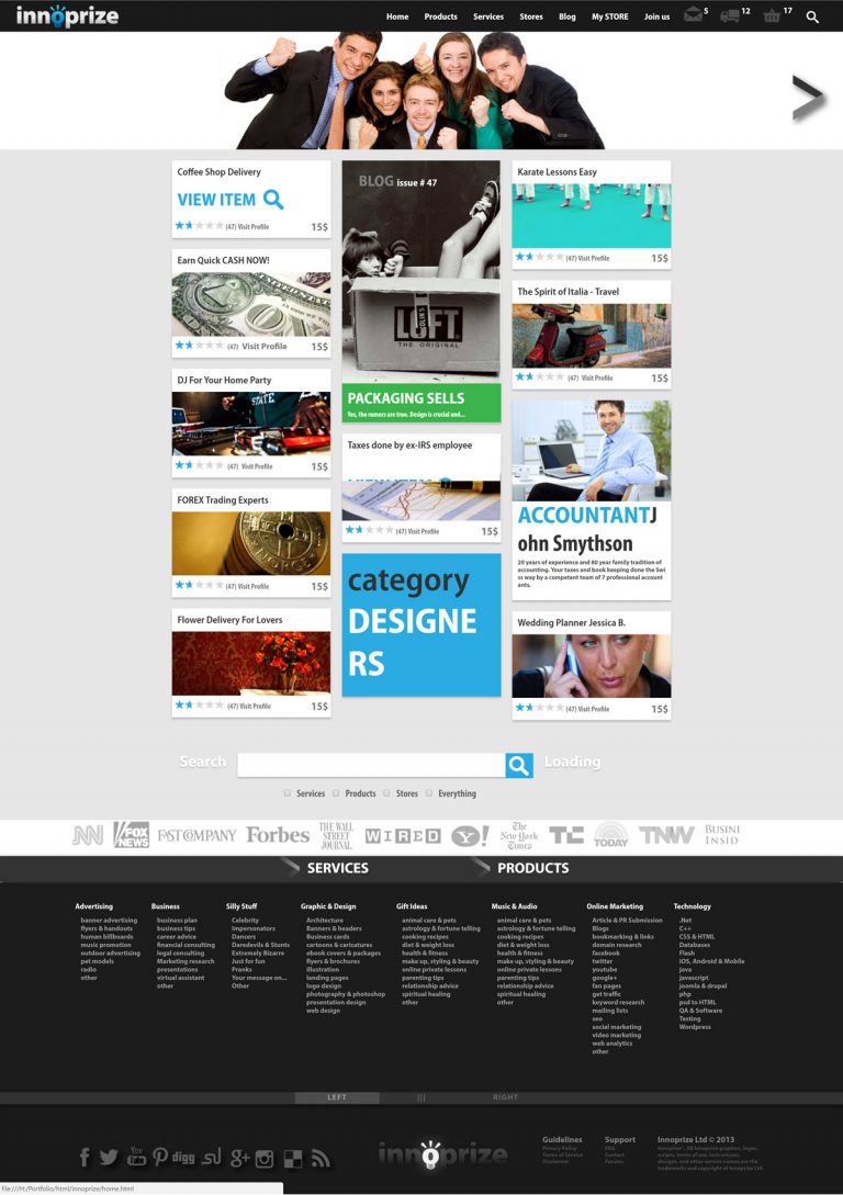 PSD to HTML Responsive Grid Template (Desktop View)
