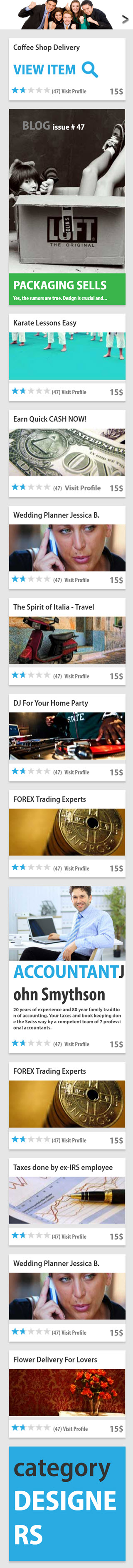 PSD to HTML Responsive Grid Template (Mobile View)
