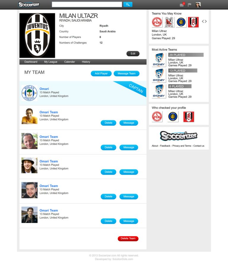 PSD to HTML Responsive Sports Bootstrap Template (Team Members)