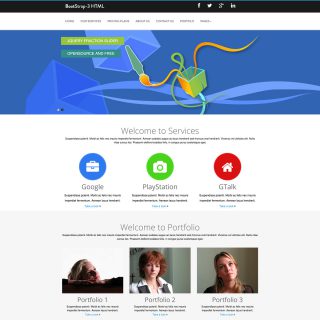 Responsive HTML Template using Bootstrap (Home Page)