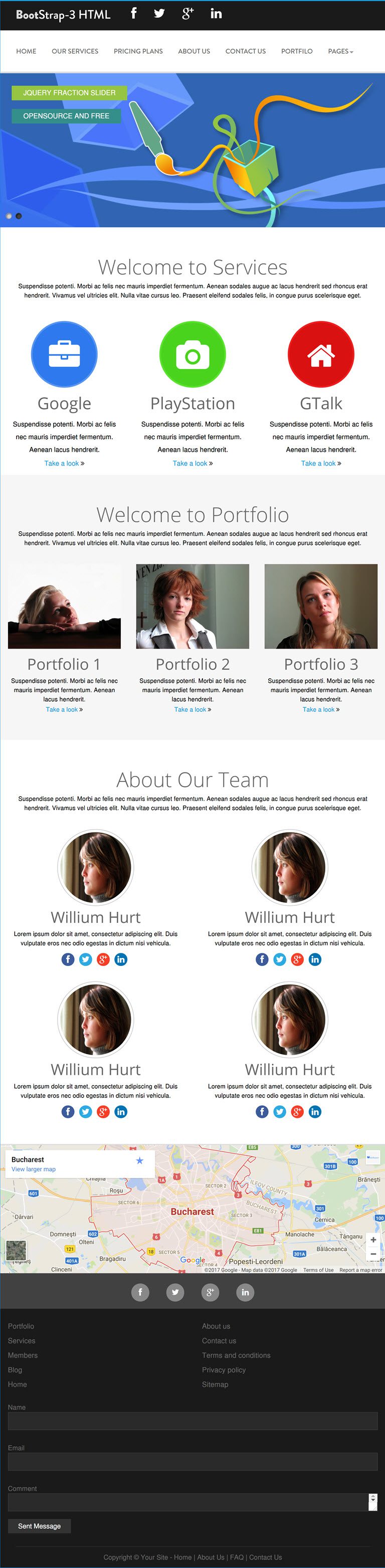 Responsive HTML Template using Bootstrap (Home Page Tablet View) Responsive HTML Template using Bootstrap (Home Page Tablet View)