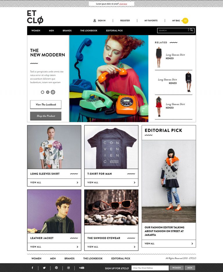 Responsive eCommerce or Shopping HTML Template (Home page)