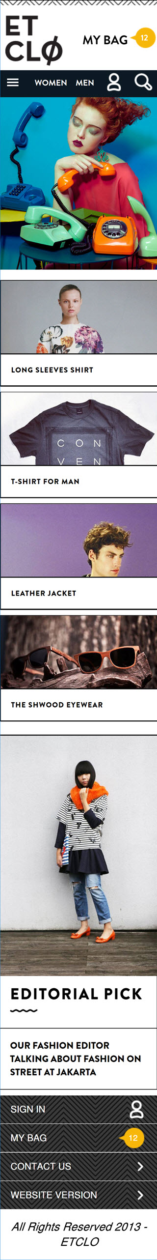 Responsive eCommerce or Shopping HTML Template (Home page Mobile View)