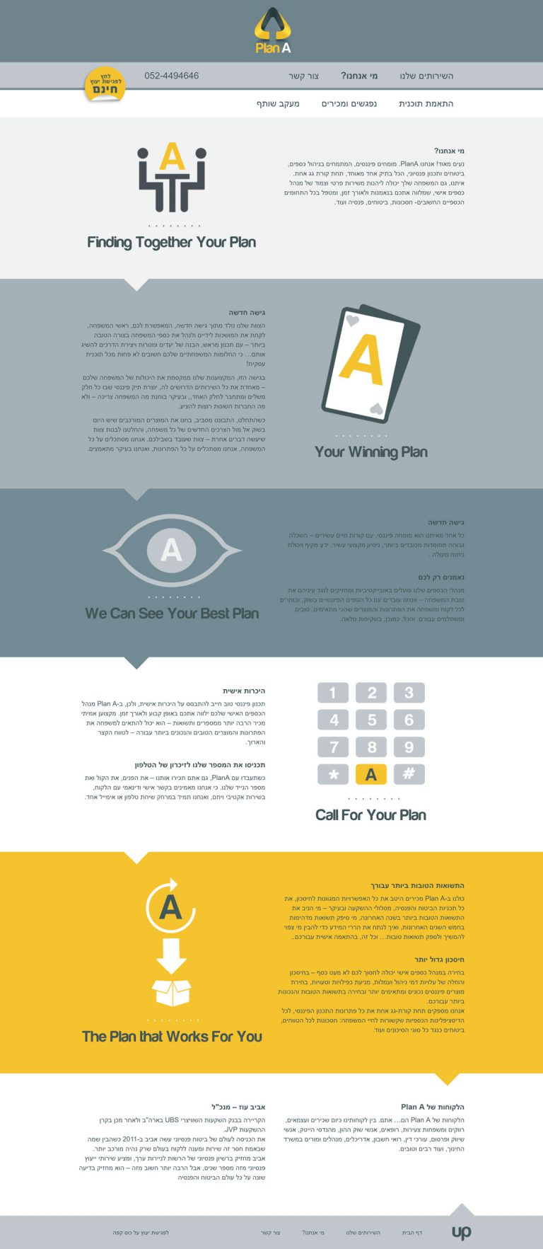 WordPress Plan Service RTL Theme in Hebrew (Who we are page)