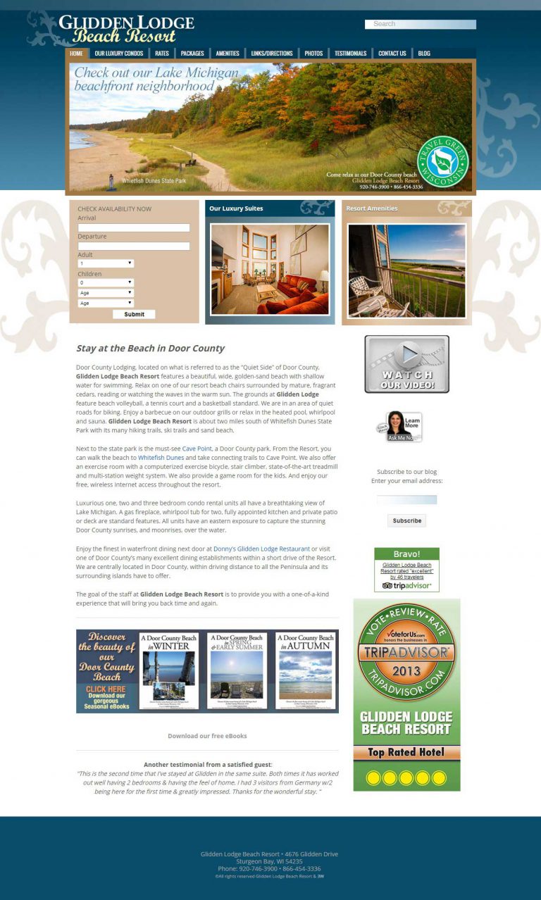 WordPress Resort - Hotel Responsive Theme (Home page)