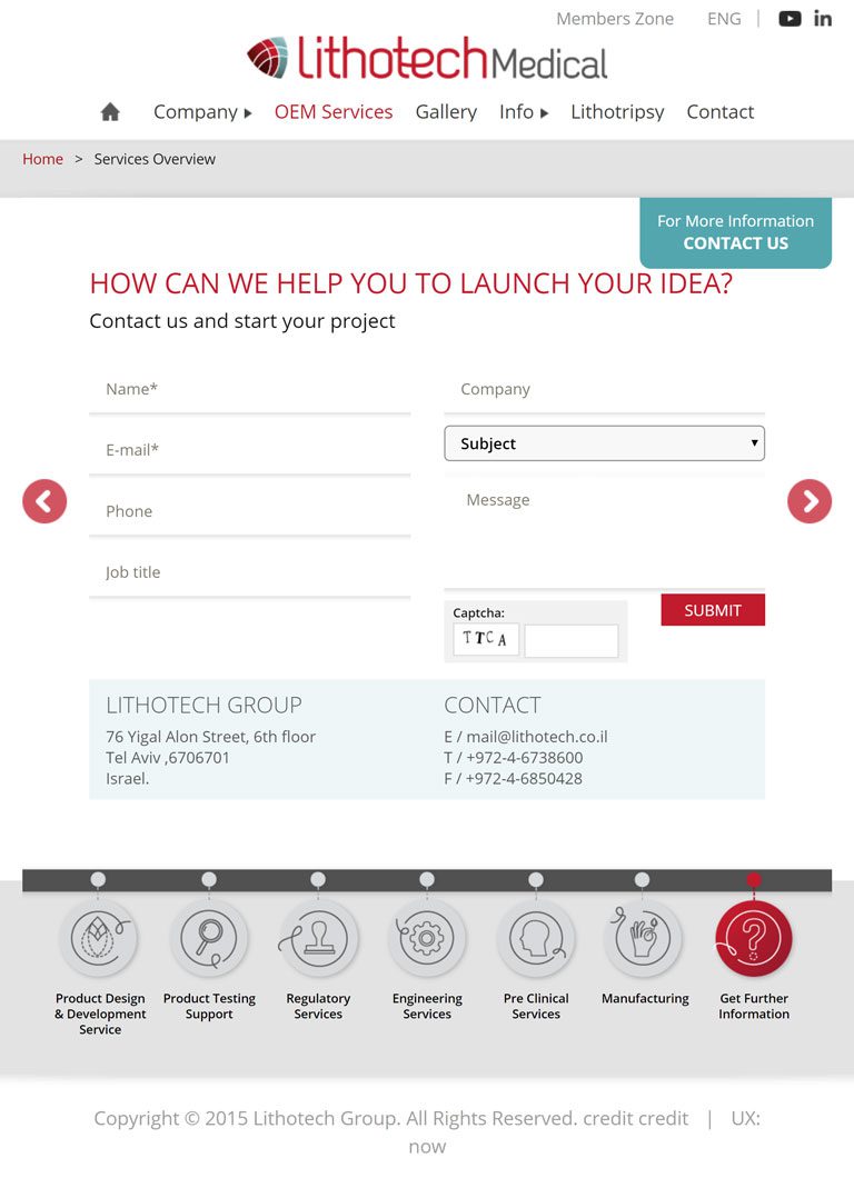 WordPress Responsive Medical Service Theme (Service page Tablet view)